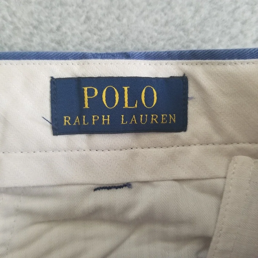 Polo Ralph Lauren Pants Mens 32x30 Blue Chinos Flat Front Preppy Classic Casual